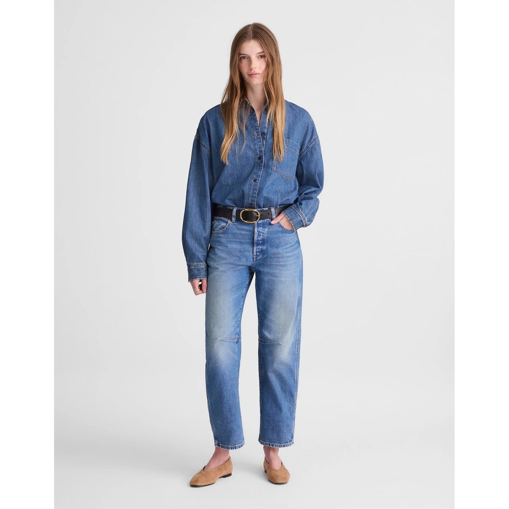 Madewell The Darted Barrel Leg Jean Rigid‎ Medium Wash 29